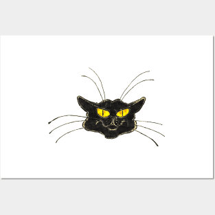 Long Whiskers Cat Posters and Art